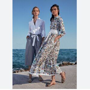 SARA ROKA Elena Liberty Sequin Print Shirt Dress Size 42